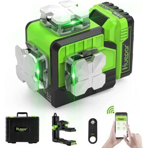 Huepar - 3D Laser Level Self Leveling Bluetooth outdoor Line Laser Green P03CG Huepar - 3D Laser Level Self Leveling Bluetooth outdoor Line Laser Green P03CG