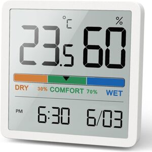 WOIYIC Hygrometer Indoor Thermometer, Digital Desktop Thermometer with Temperature and Humidity Monitor, Accurate Humidity Gauge Room Thermometer (1, White, WOIYIC Hygrometer Indoor Thermometer, Digital Desktop Thermometer with Temperature and Humidity Monitor, Accurate Humidity Gauge Room Thermometer (1, White,