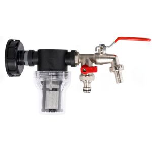 COOCHEER IBC tank tap adapter (2 independent outlet valves) with filter/IBC S60 x6 COOCHEER IBC tank tap adapter (2 independent outlet valves) with filter/IBC S60 x6