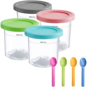 COOCHEER Ice Cream Tubs for Ninja Creami, Ice Cream Compatible with Ninja Ice Cream Makers NC301 NC300 NC299AMZ Series, BPA Free and Dishwasher Safe (4 Packs COOCHEER Ice Cream Tubs for Ninja Creami, Ice Cream Compatible with Ninja Ice Cream Makers NC301 NC300 NC299AMZ Series, BPA Free and Dishwasher Safe (4 Packs