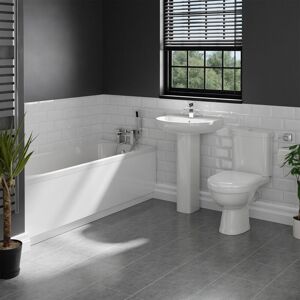 Wholesale Domestic - Ideal 1700mm Straight Bath Standard Bathroom Suite Wholesale Domestic - Ideal 1700mm Straight Bath Standard Bathroom Suite