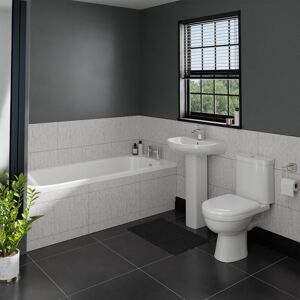 Wholesale Domestic - Ideal 1700mm Straight Bath Bathroom Suite Wholesale Domestic - Ideal 1700mm Straight Bath Bathroom Suite