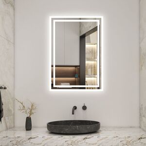 Sky Bathroom - led Mirror 500x700mm with Optional 3 Color Lights Anti-Fog Vertical/Horizontal Sky Bathroom - led Mirror 500x700mm with Optional 3 Color Lights Anti-Fog Vertical/Horizontal