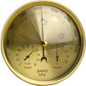 IKODM In 1 Precision Aneroid Barometer - Weather Station, Thermometer Hygrometer for Indoor and Outdoor with Stainless Steel Structure (Gold) - RWPool IKODM In 1 Precision Aneroid Barometer - Weather Station, Thermometer Hygrometer for Indoor and Outdoor with Stainless Steel Structure (Gold) - RWPool