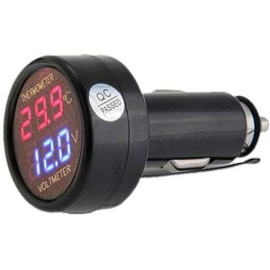 YMYNY In 1 Voltmeter + Thermometer for Car Truck Bus Motorcycle Battery Voltage Digital Temperature Monitor Gauge Meter Test with Dual led Display dc 12V YMYNY In 1 Voltmeter + Thermometer for Car Truck Bus Motorcycle Battery Voltage Digital Temperature Monitor Gauge Meter Test with Dual led Display dc 12V