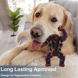 TLILY Indestructible Dog Toys for Aggressive Chewers, Beef Flavor, Nylon Teething Chew Toys, Red TLILY Indestructible Dog Toys for Aggressive Chewers, Beef Flavor, Nylon Teething Chew Toys, Red