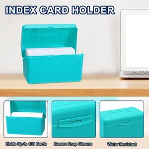 TLILY Index Card Holder Box 3x5In, Flash Note Organizer Case, 3x5 Storage File Box, 4 Colors Pack TLILY Index Card Holder Box 3x5In, Flash Note Organizer Case, 3x5 Storage File Box, 4 Colors Pack