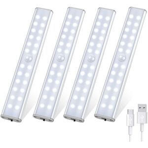 BEIJIYI Indoor Motion Sensor LED Light, 4 Pack 96 LED Closet Lights, 4 Lighting Modes, Wireless Rechargeable LED Light, LED Strip Light for Kitchen, Night BEIJIYI Indoor Motion Sensor LED Light, 4 Pack 96 LED Closet Lights, 4 Lighting Modes, Wireless Rechargeable LED Light, LED Strip Light for Kitchen, Night