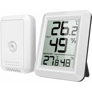 Mumu - Indoor Outdoor Thermometer Hygrometer Thermometer with Outdoor Probe Wireless Digital Hygrometer Thermometer with Large lcd Display ℃/℉ Switch Mumu - Indoor Outdoor Thermometer Hygrometer Thermometer with Outdoor Probe Wireless Digital Hygrometer Thermometer with Large lcd Display ℃/℉ Switch