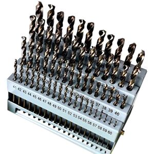 Tlily - Industrial-Grade Full-Grinding Small Twist Drill 60PC High-Speed Steel Round Shank Number Box Tlily - Industrial-Grade Full-Grinding Small Twist Drill 60PC High-Speed Steel Round Shank Number Box