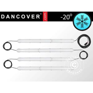 Dancover - Industrial led hermetic fixture w/4 connected fixtures, White Dancover - Industrial led hermetic fixture w/4 connected fixtures, White