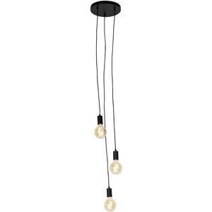 QAZQA Industrial Pendant Light Black 3-Light - Facil QAZQA Industrial Pendant Light Black 3-Light - Facil