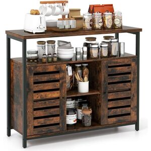Costway - Kitchen Buffet Cabinet Industrial Sideboard Storage Cabinet w/Shelves Costway - Kitchen Buffet Cabinet Industrial Sideboard Storage Cabinet w/Shelves