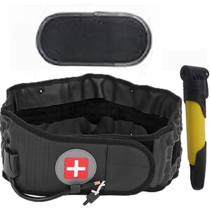 SANS MARQUE Inflatable Air Belt, Medical Lumbar Support Belt with Air Pump & Extension Strap, One Size 29-49 for Pain Relief (Black) SANS MARQUE Inflatable Air Belt, Medical Lumbar Support Belt with Air Pump & Extension Strap, One Size 29-49 for Pain Relief (Black)