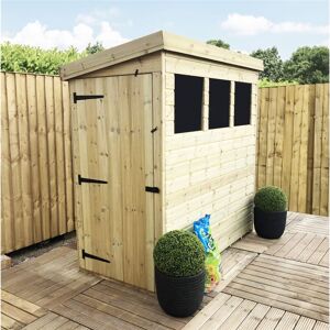 Marlborough - installed 7 x 3 Garden Shed Pressure Treated t&g pent Shed - 3 Windows + Side Door (7' x 3' / 7ft x 3ft) (7x3) Marlborough - installed 7 x 3 Garden Shed Pressure Treated t&g pent Shed - 3 Windows + Side Door (7' x 3' / 7ft x 3ft) (7x3)