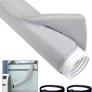 Cyslmuk - Insulated Portable Air Conditioner Hose Cover, Universal Fits 5' & 6' Diameter Exhaust Duct, for Easy Installation Cyslmuk - Insulated Portable Air Conditioner Hose Cover, Universal Fits 5' & 6' Diameter Exhaust Duct, for Easy Installation