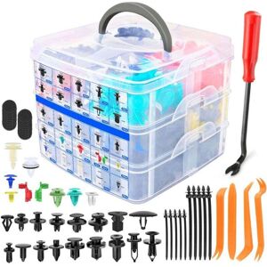 ANPVIZ Interior Accessories, 925 Pieces Plastic Rivet Clips, Plastic Rivet Protector Fastener, Universal Black Car Clips for Car Door Panels with Storage ANPVIZ Interior Accessories, 925 Pieces Plastic Rivet Clips, Plastic Rivet Protector Fastener, Universal Black Car Clips for Car Door Panels with Storage