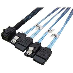 Tlily - Internal Hd Mini Sas Sff-8643 To 4xsata Cable Hard Drive Cable Hd Mini Sas Host/Controller To 4sata Cable Length 50cm Tlily - Internal Hd Mini Sas Sff-8643 To 4xsata Cable Hard Drive Cable Hd Mini Sas Host/Controller To 4sata Cable Length 50cm