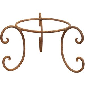 Biscottini - Iron Pot Holder Tripod Saucer Plant Pedestal Planter Support Outdoor and Indoor Pot Holder Antique Finish 38x20x38 cm Biscottini - Iron Pot Holder Tripod Saucer Plant Pedestal Planter Support Outdoor and Indoor Pot Holder Antique Finish 38x20x38 cm