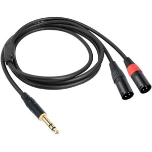 Tlily - Jack 6.35mm 1/4 trs Stereo to Double xlr Male Audio Cable Extension y Splitter 300cm Tlily - Jack 6.35mm 1/4 trs Stereo to Double xlr Male Audio Cable Extension y Splitter 300cm