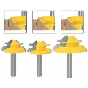 Trimec - Jeu de Fraises à Feuillure 8 mm avec Tige de 12,7 mm 16 mm 19,05 mm de Hauteur Fraise à Fente Fraise à Rainurer en Bois, 3PCS Trimec - Jeu de Fraises à Feuillure 8 mm avec Tige de 12,7 mm 16 mm 19,05 mm de Hauteur Fraise à Fente Fraise à Rainurer en Bois, 3PCS