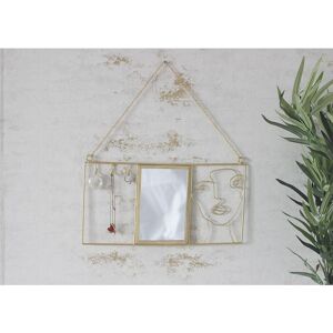 MARCO PAUL Jewellery Hanger with Mirror Decorative Gold Face Hanging Display Hooks D�cor MARCO PAUL Jewellery Hanger with Mirror Decorative Gold Face Hanging Display Hooks D�cor