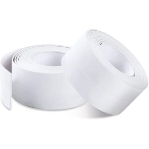 AOUGO Bathroom Seal, 2 Pieces Self Adhesive pvc Sealing Tape for Bathroom, Kitchen, Anti-Mildew, Caulking (3.8cmx3.2M) AOUGO Bathroom Seal, 2 Pieces Self Adhesive pvc Sealing Tape for Bathroom, Kitchen, Anti-Mildew, Caulking (3.8cmx3.2M)