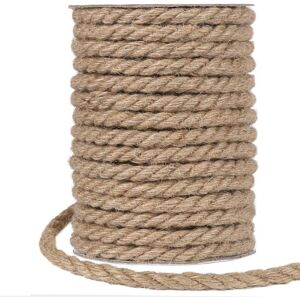 Tonchean - Jute Twine 20M Thick Jute Rope 10mm Hemp Twine for Packing, Home Decoration, Gardening Tonchean - Jute Twine 20M Thick Jute Rope 10mm Hemp Twine for Packing, Home Decoration, Gardening
