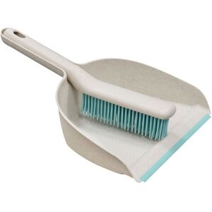 JVL - Pro Clean Anti-Bacteria Dustpan and Brush with Rubber Bristles, Blue JVL - Pro Clean Anti-Bacteria Dustpan and Brush with Rubber Bristles, Blue