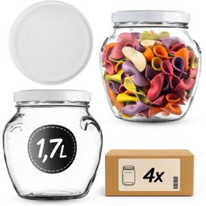 KADAX 1.7 liter preserving jar with screw-on lid (110mm diameter), large storage jar with lid, canning jar, screw-top jar with large opening, pickle KADAX 1.7 liter preserving jar with screw-on lid (110mm diameter), large storage jar with lid, canning jar, screw-top jar with large opening, pickle