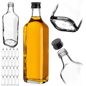 KADAX Empty Glass Bottles 500ml, 20 Pieces, Liqueur Bottles with Screw Cap for Whisky, Bottles for Filling Spirits, Whisky & Wine, Glass Spirit KADAX Empty Glass Bottles 500ml, 20 Pieces, Liqueur Bottles with Screw Cap for Whisky, Bottles for Filling Spirits, Whisky & Wine, Glass Spirit