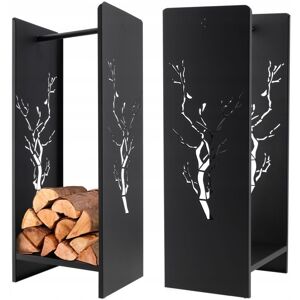 KADAX firewood rack, made of steel, black firewood holder, 30x35x90 cm KADAX firewood rack, made of steel, black firewood holder, 30x35x90 cm