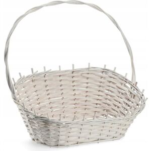 KADAX Gift Basket, Wicker Basket, Handle Basket, White, Large KADAX Gift Basket, Wicker Basket, Handle Basket, White, Large