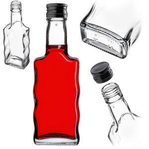 KADAX glass bottle for tincture 200 ml with black cap, 50 pieces. KADAX glass bottle for tincture 200 ml with black cap, 50 pieces.