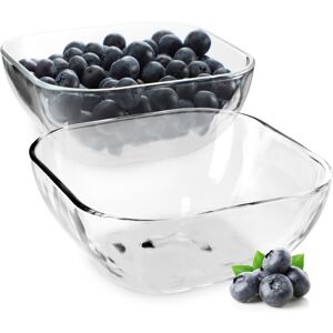 KADAX glass bowl, square fruit bowl made of robust glass, 13.5cm, 2 pieces KADAX glass bowl, square fruit bowl made of robust glass, 13.5cm, 2 pieces