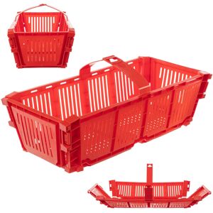 KADAX Harvest Basket, Plastic, 40 x 18 x 11.5 cm, Foldable, with Carrying Handle, for Fruit Picking, Rectangular KADAX Harvest Basket, Plastic, 40 x 18 x 11.5 cm, Foldable, with Carrying Handle, for Fruit Picking, Rectangular