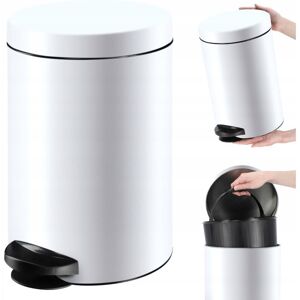 KADAX pedal bin, waste bin with steel cosmetic bin, 14L, white KADAX pedal bin, waste bin with steel cosmetic bin, 14L, white