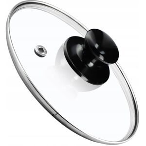 KADAX pot lid, universal glass lid with glossy black handle, 16 cm KADAX pot lid, universal glass lid with glossy black handle, 16 cm