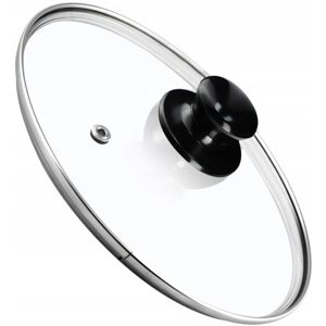 KADAX Pot Lid, Universal Glass Lid with Glossy Black Handle, 28 cm KADAX Pot Lid, Universal Glass Lid with Glossy Black Handle, 28 cm