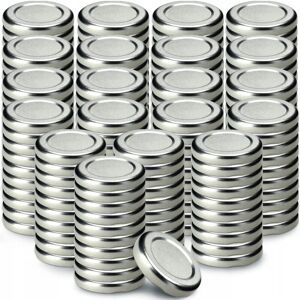 KADAX screw caps, 43 mm diameter, twist-off metal lids, 200 pieces, silver KADAX screw caps, 43 mm diameter, twist-off metal lids, 200 pieces, silver