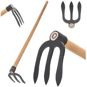 KADAX three-tooth hoe made of forged steel, 15 x 12 cm, with handle KADAX three-tooth hoe made of forged steel, 15 x 12 cm, with handle