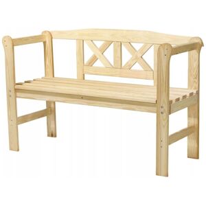 KADAX wooden park bench with backrest, 119 cm, for patio or garden KADAX wooden park bench with backrest, 119 cm, for patio or garden