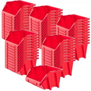 KADAX Workshop Stacking Box made of PP Plastic, 118 x 98 mm, Red, 50 pieces KADAX Workshop Stacking Box made of PP Plastic, 118 x 98 mm, Red, 50 pieces