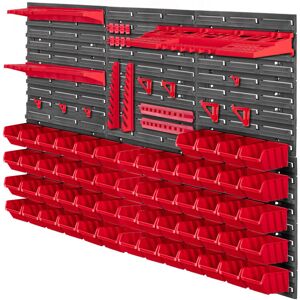 KADAX Workshop Wall Shelf, Workshop Shelf for Garage, Red, 79 Pieces, 117x78 cm KADAX Workshop Wall Shelf, Workshop Shelf for Garage, Red, 79 Pieces, 117x78 cm