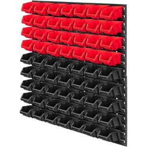 KADAX Workshop Wall Shelf, Workshop Shelf for Garage, Red and Black, 63 Pieces, 78x78 cm KADAX Workshop Wall Shelf, Workshop Shelf for Garage, Red and Black, 63 Pieces, 78x78 cm