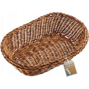 KADAX Woven Basket, Bread Basket made of Polypropylene, Fruit Basket, Brown, Oval KADAX Woven Basket, Bread Basket made of Polypropylene, Fruit Basket, Brown, Oval