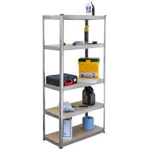 KCT - 5 Tier Garage Metal Shelving Unit Galvanised - Garage or Shed Storage KCT - 5 Tier Garage Metal Shelving Unit Galvanised - Garage or Shed Storage