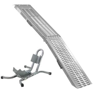 KCT - Vehicle Loading Ramp Heavy Duty 200kg Capacity Folding Motorcycle Bike Access + Front Wheel Chock KCT - Vehicle Loading Ramp Heavy Duty 200kg Capacity Folding Motorcycle Bike Access + Front Wheel Chock