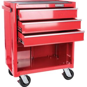 Kennedy - Red 3-Drawer Professional Roller Cabinet Kennedy - Red 3-Drawer Professional Roller Cabinet