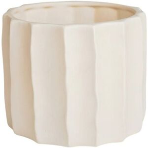 Kew Organic Ripple Bone Planter - Earthenware - L17 x W17 x H14 cm - Ivory Kew Organic Ripple Bone Planter - Earthenware - L17 x W17 x H14 cm - Ivory